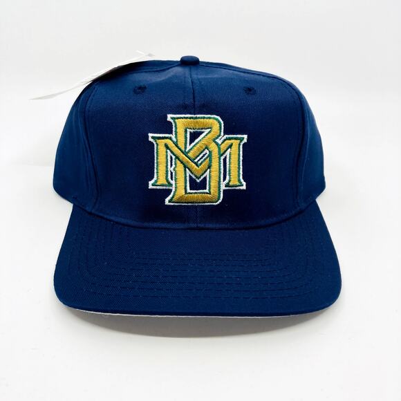 Vintage Milwaukee Brewers Snapback Hat Logo 7 Competitor Twill Deadstock NOS 90s - Picture 2 of 9